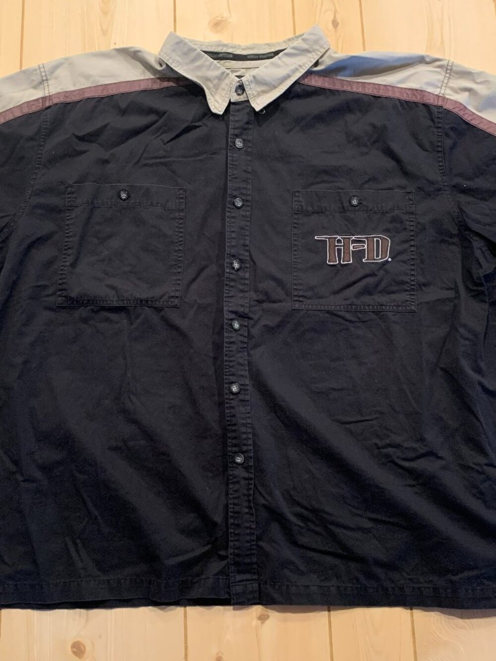 Harley-Davidson Motorcycles Biker Grunge Punk Alt Utility Button-Down Shirt 4XL